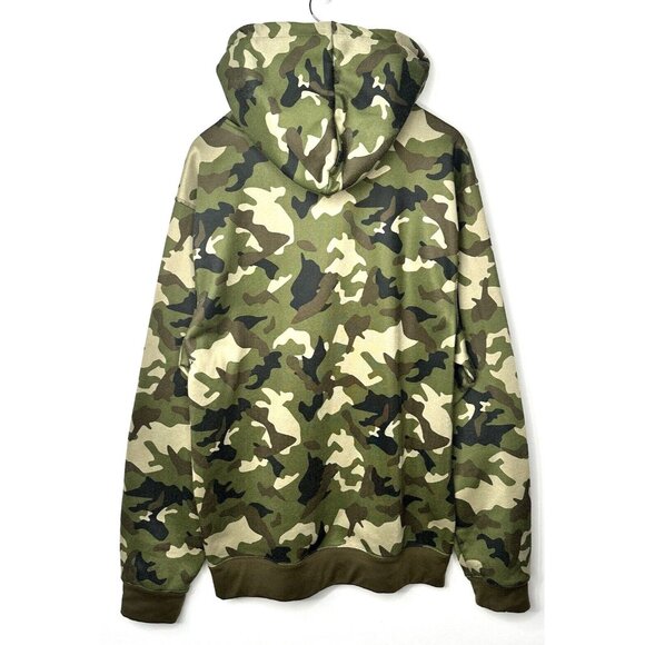 Five Elementz Mens Duck Dynasty Camouflage Hoodie Full Zip Green Camo Size 2XL - Picture 2 of 14